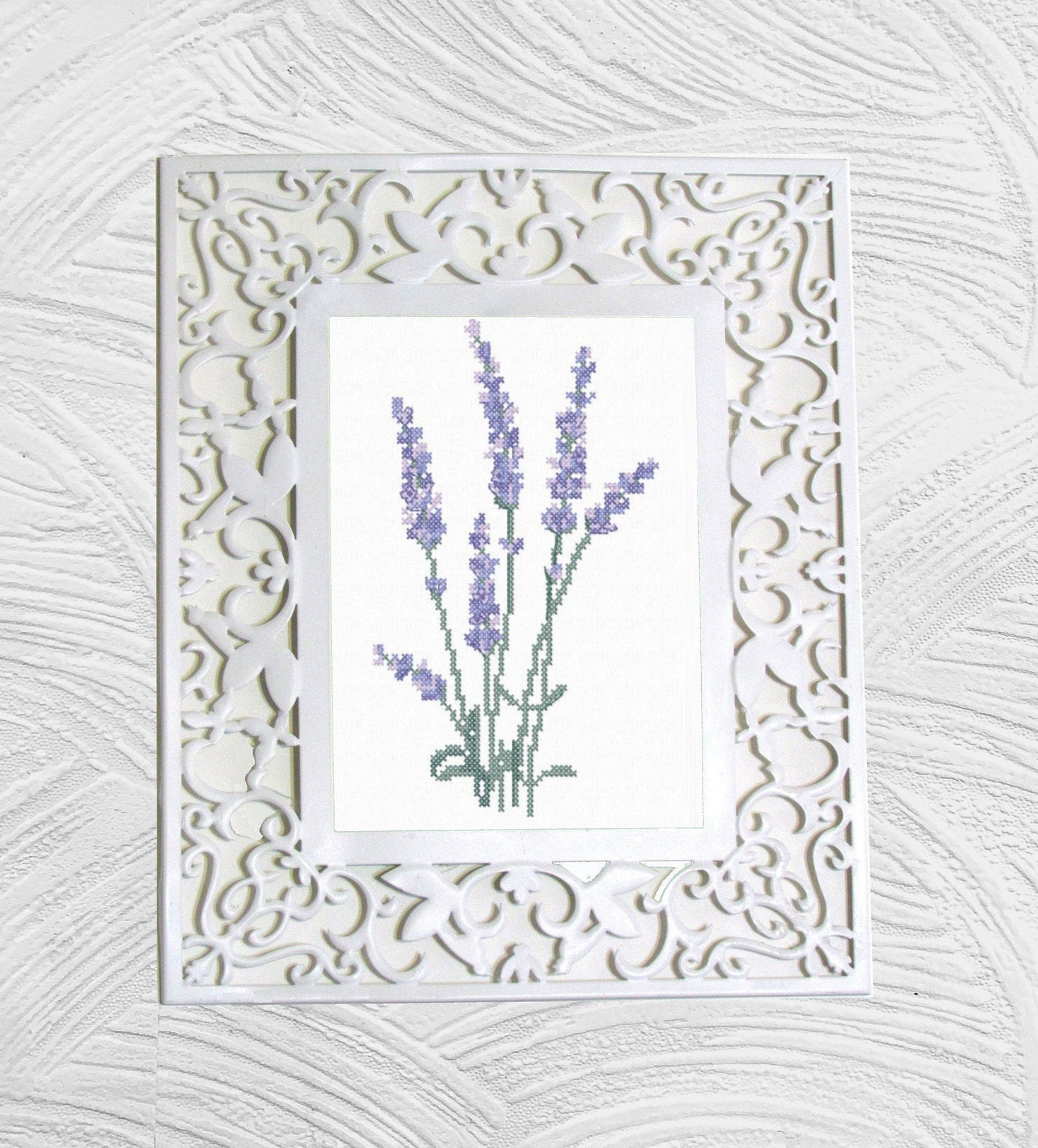 Cross stitch lavender. PDF pattern for hand embroidery