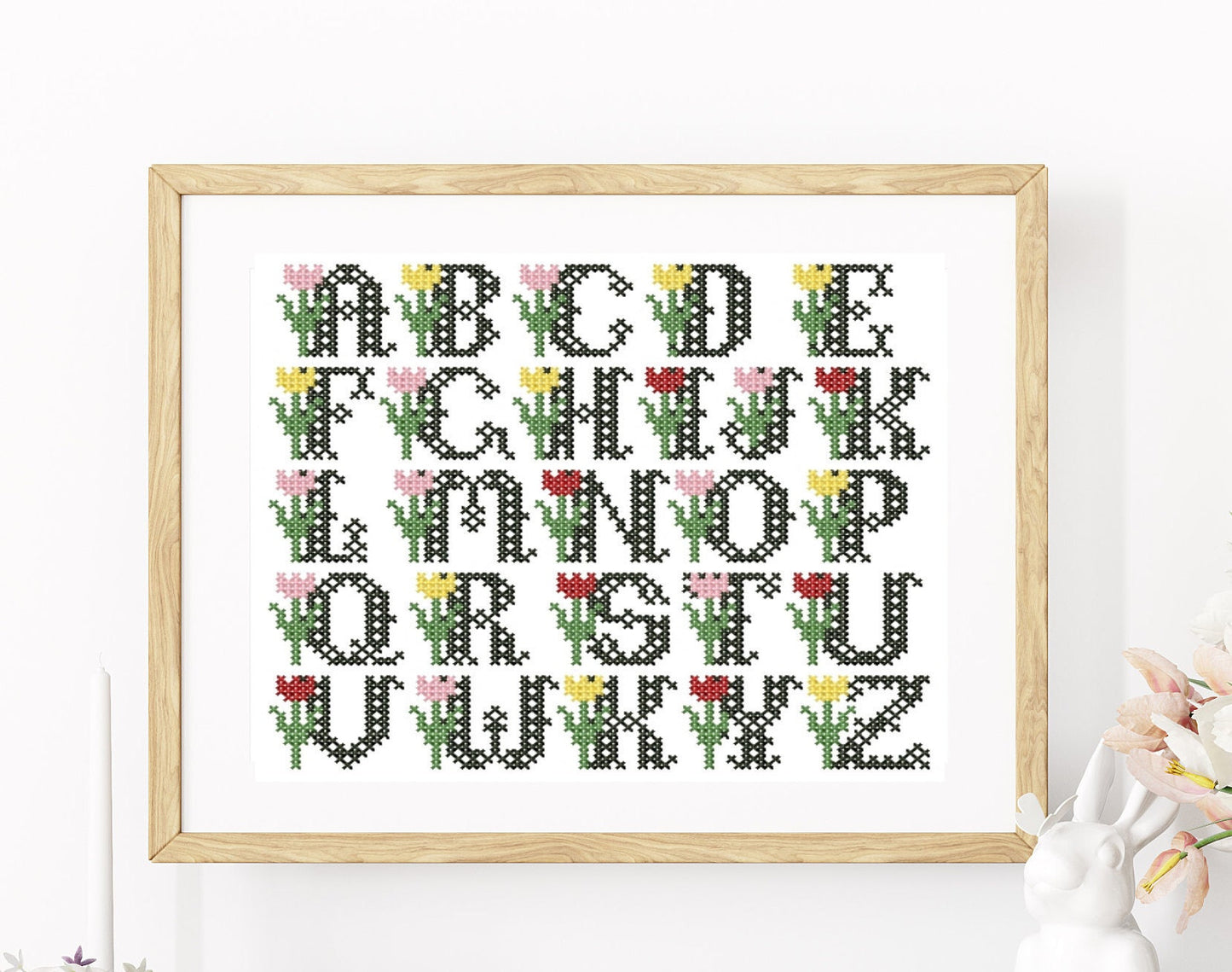 Spring alphabet. Two sizes small monograms. Machine embroidery and PDF pattern for hand embroidery. 4x4;5x7; 10x6 hoop size