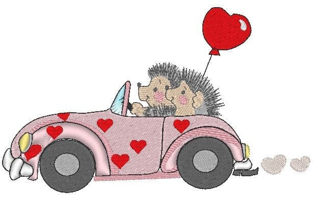 Just married. Machine embroidery design. 7x5; 8x8; 8x12 hoop size