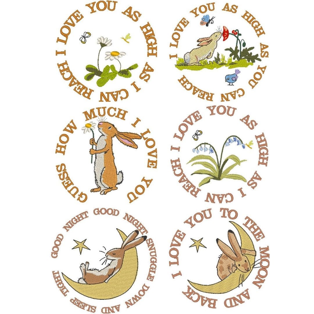 Guess how much I love you. Words. Bold font. Machine embroidery design. 3x3; 4x4 inch