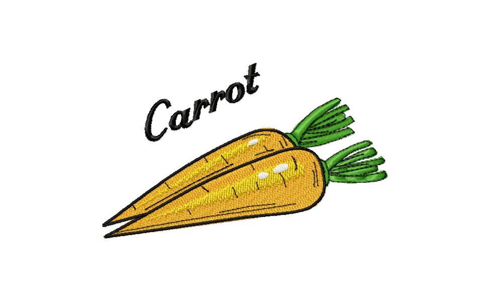 Carrot. Machine Embroidery design