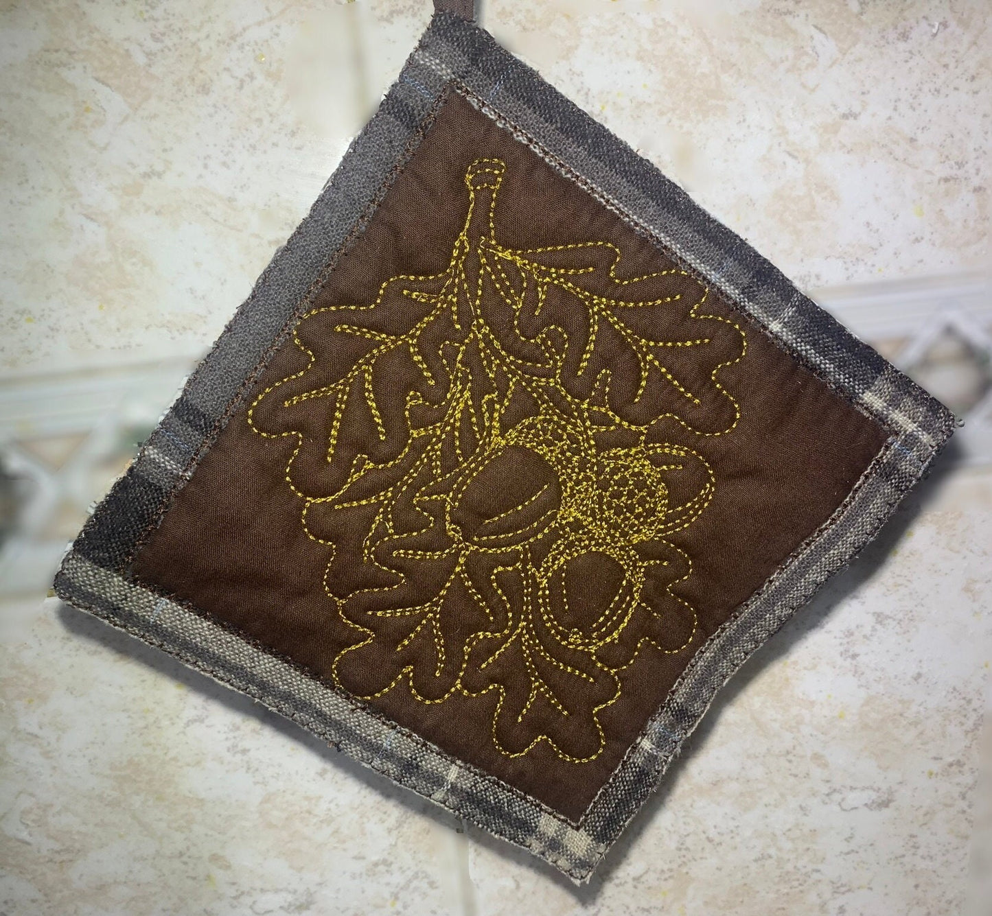 Pot holder ITH. Machine embroidery design. In the hoop design