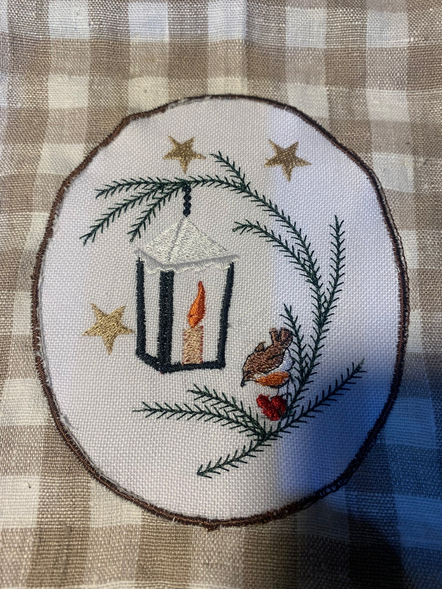 Christmas decorative embroidery. Machine embroidery design