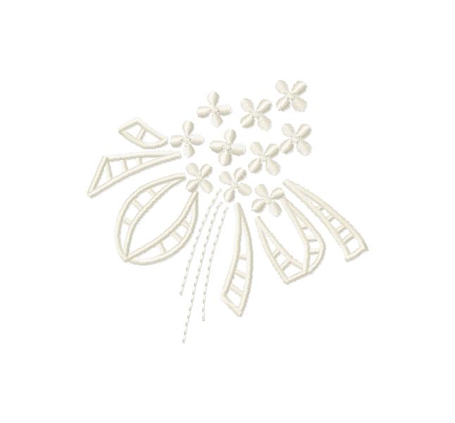 Cutwork embroidery. Lilac machine embroidery design