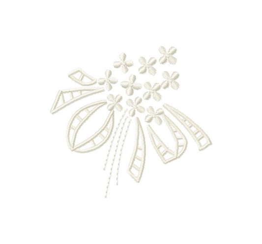 Cutwork embroidery. Lilac machine embroidery design