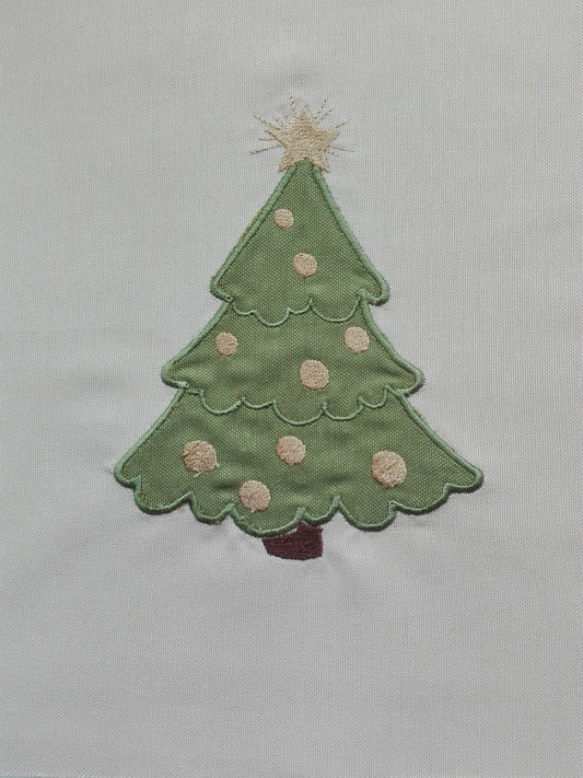 Christmas tree applique.  Machine embroidery design