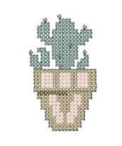 Flower in the pot. Machine Embroidery design and PDF pattern for hand-made embroidery