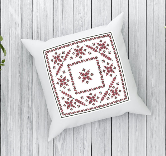 Pillow ornament. Ucrainean cross stitch ornament2.  Machine embroidery and PDF pattern for hand embroidery. 5x7 hoop size