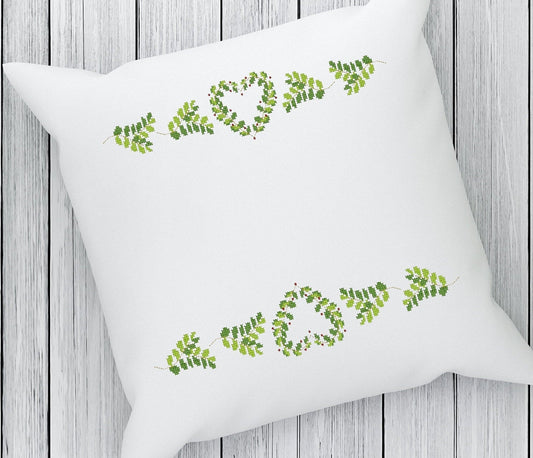 Wedding embroidery pattern. Cross stitch border. Set of two cross stitch designs.  Machine embroidery and PDF pattern for hand embroidery