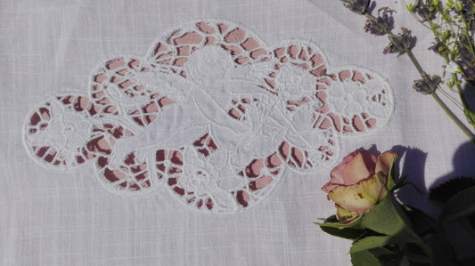 Cutwork embroidery. Richelieu embroidery. Machine embroidery design