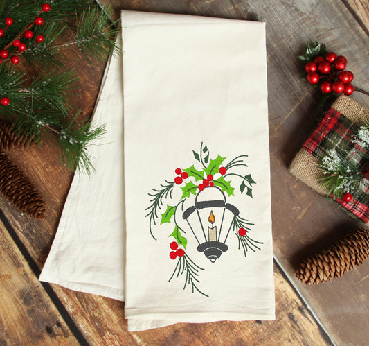 Christmas lamp. Machine embroidery design.