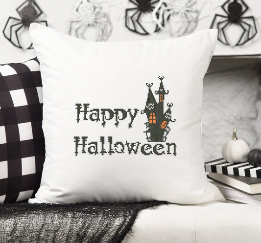 Halloween cross stitch pattern. Machine Embroidery design and PDF pattern for hand-made embroidery