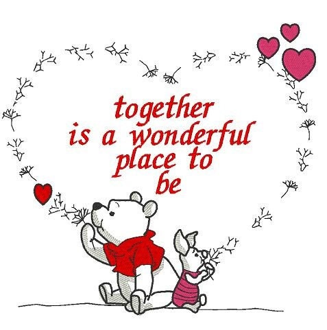 Winnie the Pooh. Machine embroidery design. 7x5; 8x8 hoop size