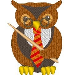 Owl. Machine embroidery design. 4x4; 7x5; hoop size